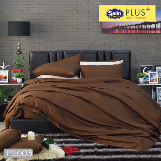 Satin Plus ผ้าปูที่นอน PS003 Cocoa Brown Satin Plus ผ้าปูที่นอน PS003 Cocoa Brown