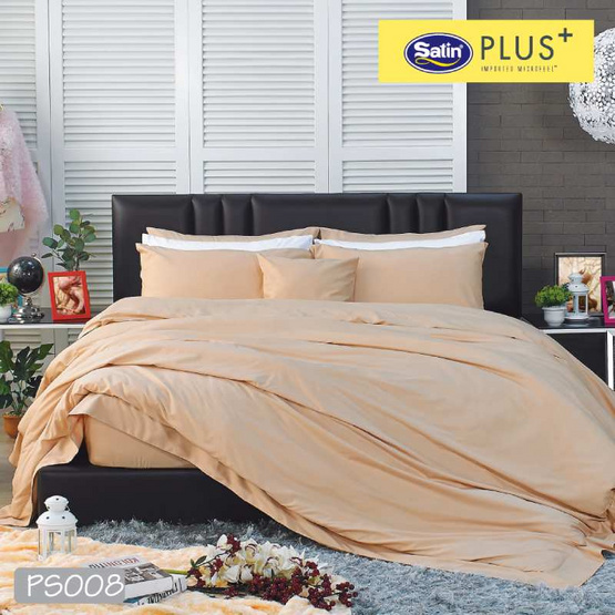 Satin Plus ผ้าปูที่นอน PS008 Almond Satin Plus ผ้าปูที่นอน PS008 Almond
