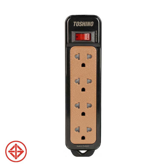 Toshino รางปลั๊กไฟ 4 ช่อง สาย VCT 3 x 0.75 ยาว 2 เมตร สีดำ N1-375-2M (BK) Toshino รางปลั๊กไฟ 4 ช่อง สาย VCT 3 x 0.75 ยาว 2 เมตร สีดำ N1-375-2M (BK)