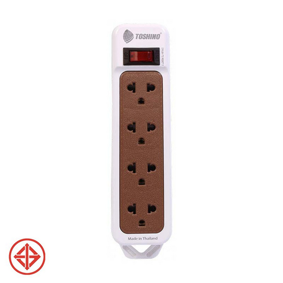 Toshino รางปลั๊กไฟ 4 ช่อง สาย VCT 3 x 0.75 ยาว 2 เมตร N1-375-2M (WH) Toshino รางปลั๊กไฟ 4 ช่อง สาย VCT 3 x 0.75 ยาว 2 เมตร N1-375-2M (WH)