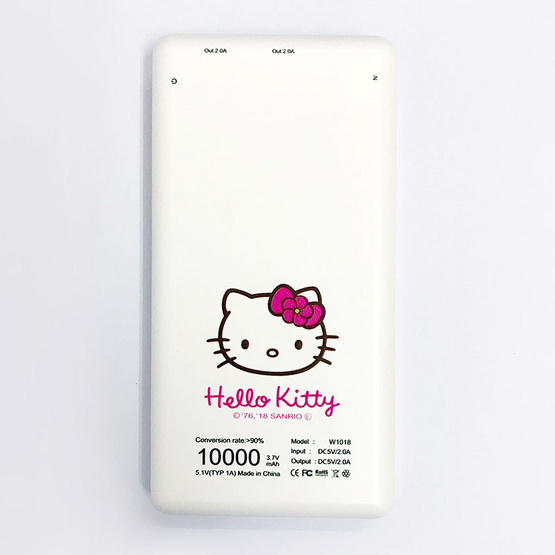 Kitty แบตเตอรี่สำรอง 10,000mAh ลายลิขสิทธิ์แท้ Hello Kitty Kitty แบตเตอรี่สำรอง 10,000mAh ลายลิขสิทธิ์แท้ Hello Kitty