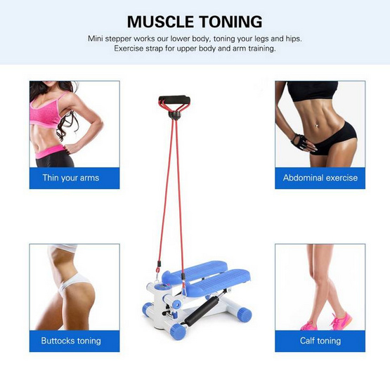 Thai Sun Sport Mini Stepperเครื่องบริหารต้นขา เอว น่อง แบบสเต็ปพร้อมสายแรงต้าน Thai Sun Sport Mini Stepperเครื่องบริหารต้นขา เอว น่อง แบบสเต็ปพร้อมสายแรงต้าน