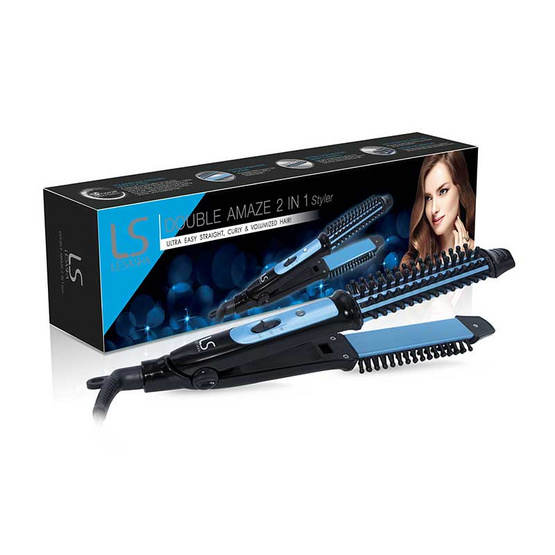 Lesasha เครื่องหนีบและหวีไฟฟ้า Double Amaze 2 in 1 Styler รุ่น LS1149 Lesasha เครื่องหนีบและหวีไฟฟ้า Double Amaze 2 in 1 Styler รุ่น LS1149