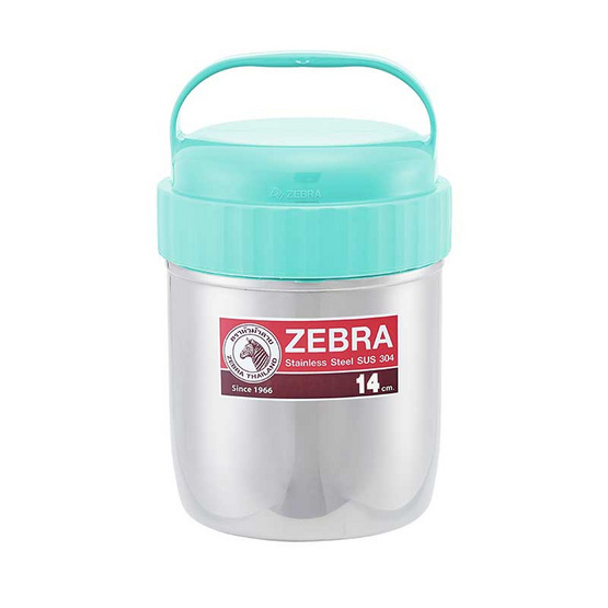 Zebra หม้อหิ้ว 2 ชั้น 14 ซม. สีมิ้นท์ Zebra หม้อหิ้ว 2 ชั้น 14 ซม. สีมิ้นท์