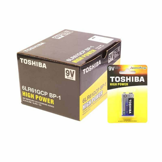 โตชิบา ถ่านอัลคาไลน์ High Power 9V 1 กล่อง 12 ก้อน โตชิบา ถ่านอัลคาไลน์ High Power 9V 1 กล่อง 12 ก้อน