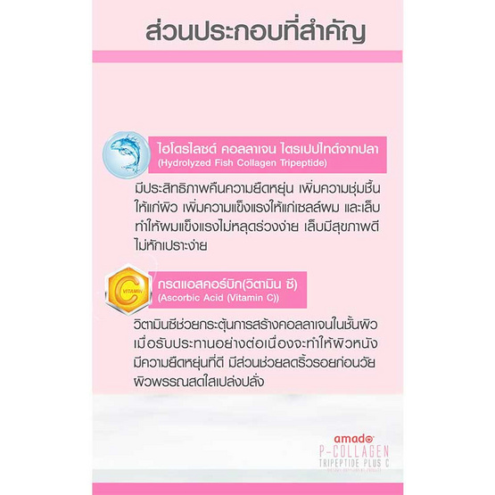 Amado พี-คอลลาเจน ไตรเปปไทด์ พลัสซี 110,000 มก. 2 กระป๋อง แถม 1 กระป๋อง + กล่องข้าวรักษ์โลก Amado พี-คอลลาเจน ไตรเปปไทด์ พลัสซี 110,000 มก. 2 กระป๋อง แถม 1 กระป๋อง + กล่องข้าวรักษ์โลก