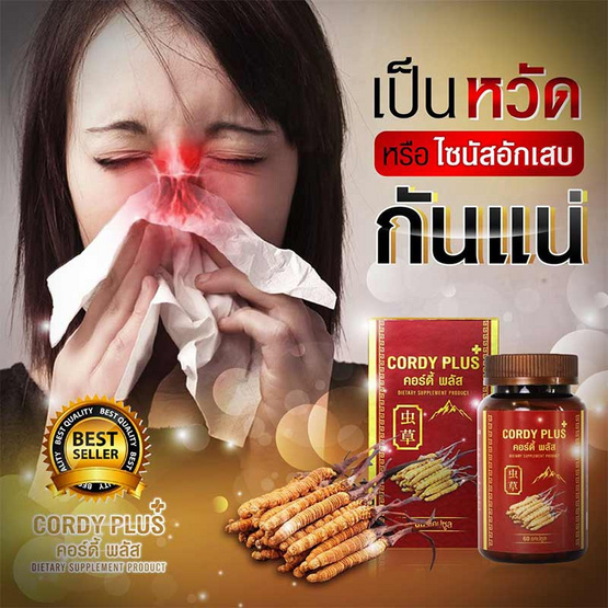 Cordy plus 1 คอร์ดี้พลัส 1 จำนวน 60 แคปซูล แถม เห็ดหลินจือแดงสกัด 500 mg. 1 กล่อง Cordy plus 1 คอร์ดี้พลัส 1 จำนวน 60 แคปซูล แถม เห็ดหลินจือแดงสกัด 500 mg. 1 กล่อง
