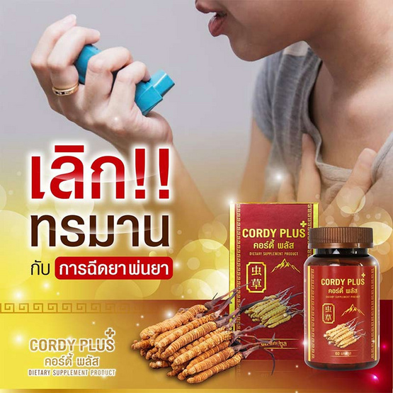 Cordy plus 1 คอร์ดี้พลัส 1 จำนวน 60 แคปซูล แถม เห็ดหลินจือแดงสกัด 500 mg. 1 กล่อง Cordy plus 1 คอร์ดี้พลัส 1 จำนวน 60 แคปซูล แถม เห็ดหลินจือแดงสกัด 500 mg. 1 กล่อง