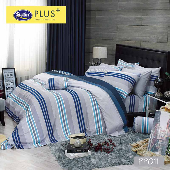 Satin Plus ผ้าปูที่นอน6ฟุต5ชิ้น PP011 Satin Plus ผ้าปูที่นอน6ฟุต5ชิ้น PP011