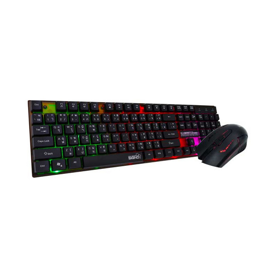 SIGNO Illuminated ชุดเซ็ทเม้าส์และคีย์บอร์ด Gaming รุ่น KB-712+GM-112 SIGNO Illuminated ชุดเซ็ทเม้าส์และคีย์บอร์ด Gaming รุ่น KB-712+GM-112