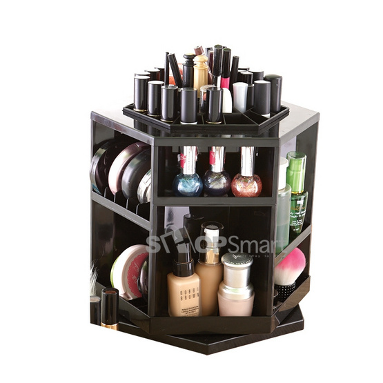 Shopsmart ชั้นเก็บเครื่องสำอาง 6 เหลี่ยม-สีดำ 11471 Shopsmart ชั้นเก็บเครื่องสำอาง 6 เหลี่ยม-สีดำ 11471