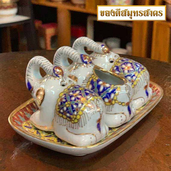 หนูเล็กเบญจรงค์ เซ็ต ช้าง พริกไทย เกลือ หนูเล็กเบญจรงค์ เซ็ต ช้าง พริกไทย เกลือ