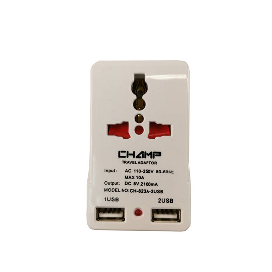 Champ ปลั๊ก 2 ทาง 2USB รุ่น CH-823A-2USB (CH 931B) Champ ปลั๊ก 2 ทาง 2USB รุ่น CH-823A-2USB (CH 931B)