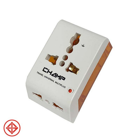 Champ ปลั๊ก 3 ทาง สีหวาน รุ่น CH-803-A Champ ปลั๊ก 3 ทาง สีหวาน รุ่น CH-803-A