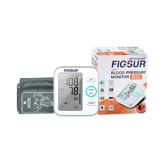Fasicare เครื่องวัดความดันโลหิต Figsur รุ่น B22 Fasicare เครื่องวัดความดันโลหิต Figsur รุ่น B22