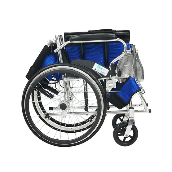 Fasicare TAVEL รถเข็นผู้ป่วยเหล็กชุบโครเมียม รุ่น FIC-211BL เบาะพีวีซีสีกรมท่า พับได้ Fasicare TAVEL รถเข็นผู้ป่วยเหล็กชุบโครเมียม รุ่น FIC-211BL เบาะพีวีซีสีกรมท่า พับได้