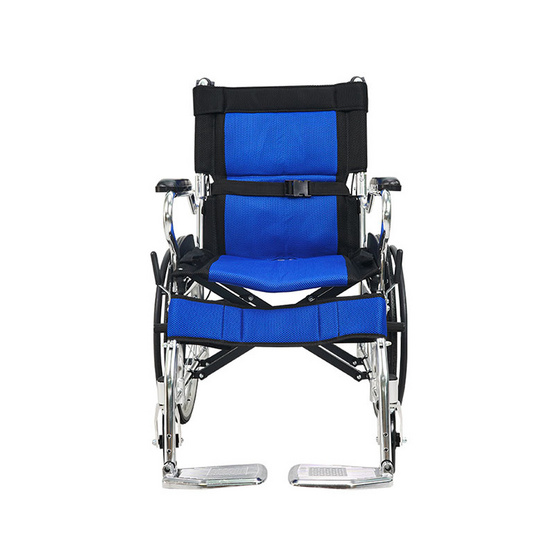 Fasicare TAVEL รถเข็นผู้ป่วยเหล็กชุบโครเมียม รุ่น FIC-211BL เบาะพีวีซีสีกรมท่า พับได้ Fasicare TAVEL รถเข็นผู้ป่วยเหล็กชุบโครเมียม รุ่น FIC-211BL เบาะพีวีซีสีกรมท่า พับได้