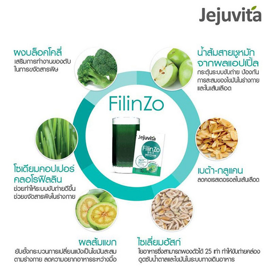 Jejuvita Filinzo 15000 mg. บรรจุ 15 ซอง Jejuvita Filinzo 15000 mg. บรรจุ 15 ซอง