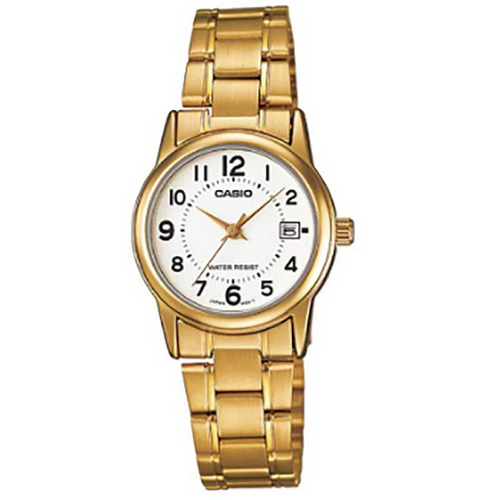 Casio นาฬิกาข้อมือหญิง LTP-V002G-7BUDF Casio นาฬิกาข้อมือหญิง LTP-V002G-7BUDF