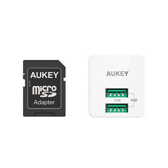Aukey หัวชาร์จ 12W 2 Port Usb รุ่น U32 Aukey หัวชาร์จ 12W 2 Port Usb รุ่น U32