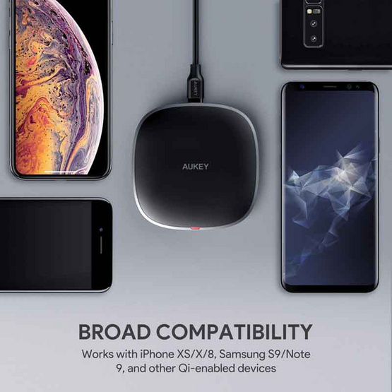 Aukey ที่ชาร์จไร้สาย 10W รุ่น LC-Q6 Aukey ที่ชาร์จไร้สาย 10W รุ่น LC-Q6