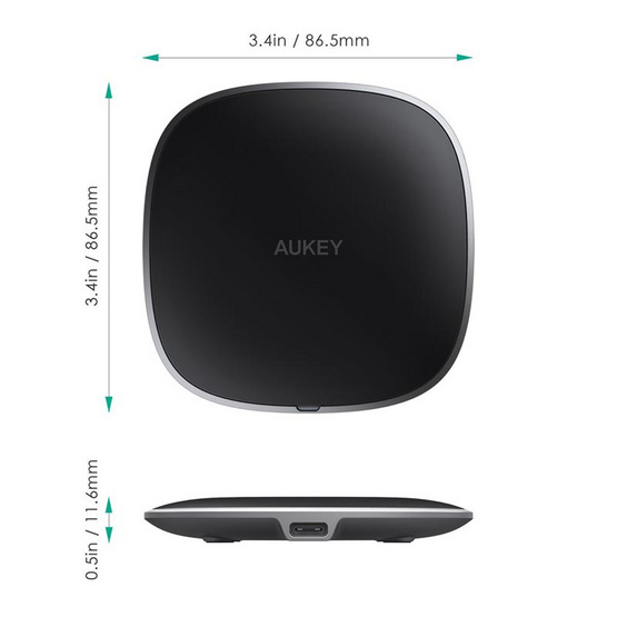 Aukey ที่ชาร์จไร้สาย 10W รุ่น LC-Q6 Aukey ที่ชาร์จไร้สาย 10W รุ่น LC-Q6