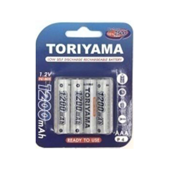 Toriyama ถ่านชาร์จ รุ่น AAA1200 Pack 4 Toriyama ถ่านชาร์จ รุ่น AAA1200 Pack 4