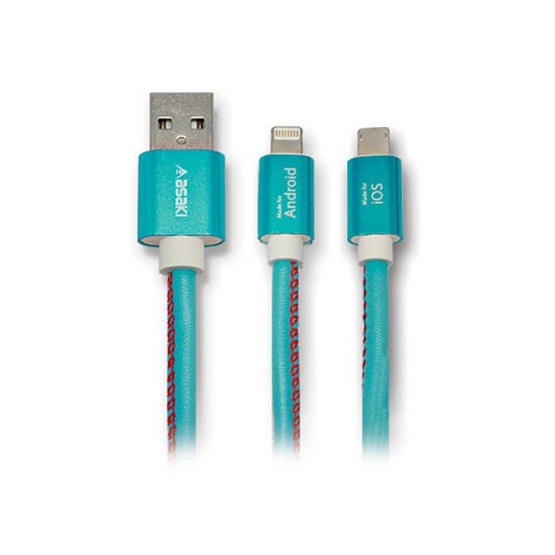 Asaki สายชาร์จ 2in1 Lightning&MicroUsb รุ่น A-2001 Asaki สายชาร์จ 2in1 Lightning&MicroUsb รุ่น A-2001