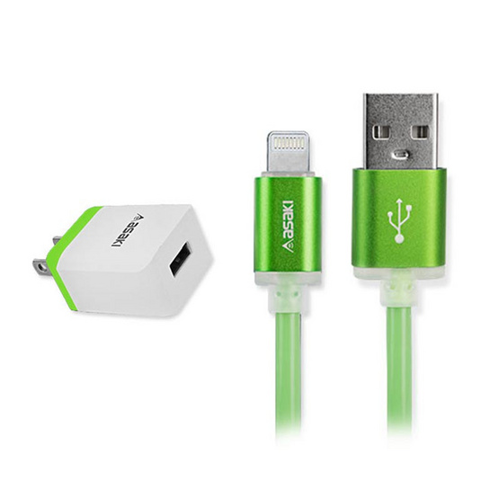 Asaki ชุดชาร์จอเนกประสงค์ พร้อมสาย iPhone รุ่น A-309 Asaki ชุดชาร์จอเนกประสงค์ พร้อมสาย iPhone รุ่น A-309