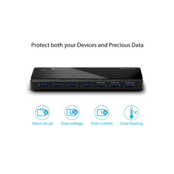TP-Link สวิชต์ฮับ รุ่น UH700 7-Port USB 3.0 Hub, 7 USB 3.0 ports TP-Link สวิชต์ฮับ รุ่น UH700 7-Port USB 3.0 Hub, 7 USB 3.0 ports