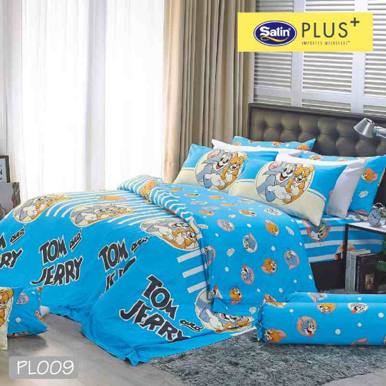 Satin Plus ชุดผ้าปูที่นอน Tom & Jerry PL009 Satin Plus ชุดผ้าปูที่นอน Tom & Jerry PL009