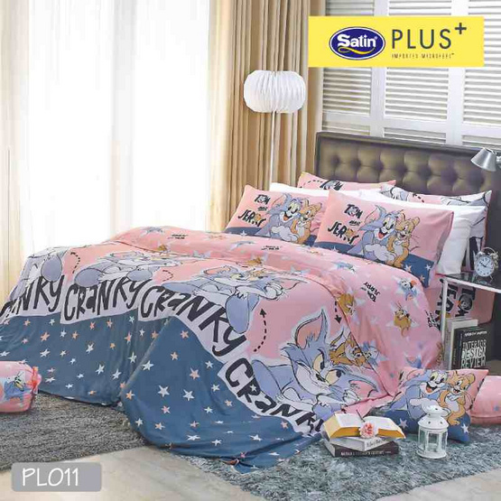 Satin Plus ชุดผ้าปูที่นอน Tom & Jerry PL011 Satin Plus ชุดผ้าปูที่นอน Tom & Jerry PL011