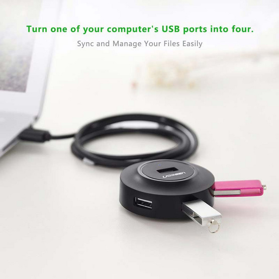 UGREEN รุ่น 20277 USB 2.0 4 พอร์ตสำหรับ PC แล็ปท็อป UGREEN รุ่น 20277 USB 2.0 4 พอร์ตสำหรับ PC แล็ปท็อป