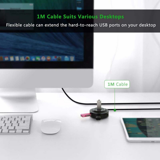 UGREEN รุ่น 20277 USB 2.0 4 พอร์ตสำหรับ PC แล็ปท็อป UGREEN รุ่น 20277 USB 2.0 4 พอร์ตสำหรับ PC แล็ปท็อป