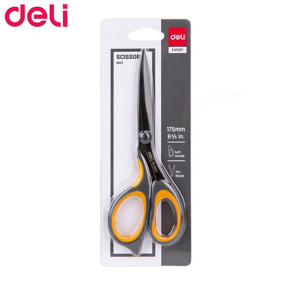 Deli 6027 กรรไกรสแตนเลส ขนาด175มม. Deli 6027 กรรไกรสแตนเลส ขนาด175มม.
