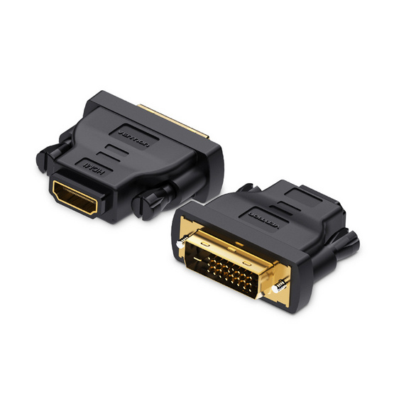 Vention หัวแปลง DVI Male To HDMI Female Adapter Vention หัวแปลง DVI Male To HDMI Female Adapter