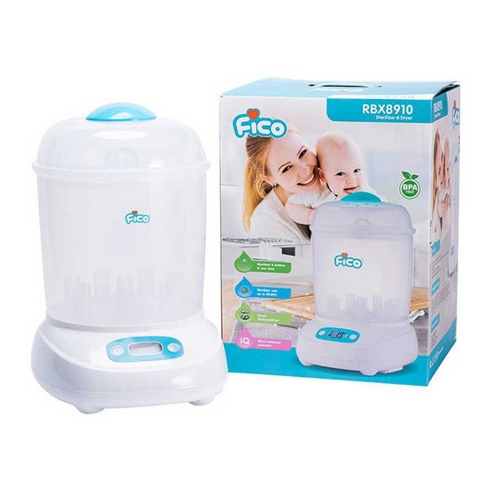 Fico เครื่องฆ่าเชื้อและอบแห้ง รุ่น RBX8910 แบบฝาใส Fico เครื่องฆ่าเชื้อและอบแห้ง รุ่น RBX8910 แบบฝาใส