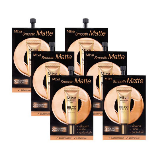 Miva Smooth Matte BB&CC Cream SPF 35 PA+++ 7 g x6 Miva Smooth Matte BB&CC Cream SPF 35 PA+++ 7 g x6