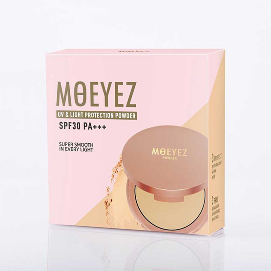 Moeyez แป้งผสมรองพื้น UV & Light Protection Powder SPF 30 PA++ 10 กรัม Moeyez แป้งผสมรองพื้น UV & Light Protection Powder SPF 30 PA++ 10 กรัม