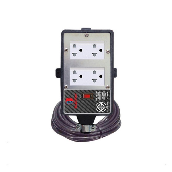 ELECTON ชุดสายพ่วง ปลั๊กยางทนไฟ/SB/4 เต้า 10A3X1.5 10M รุ่น ERB16-SB431510 ELECTON ชุดสายพ่วง ปลั๊กยางทนไฟ/SB/4 เต้า 10A3X1.5 10M รุ่น ERB16-SB431510