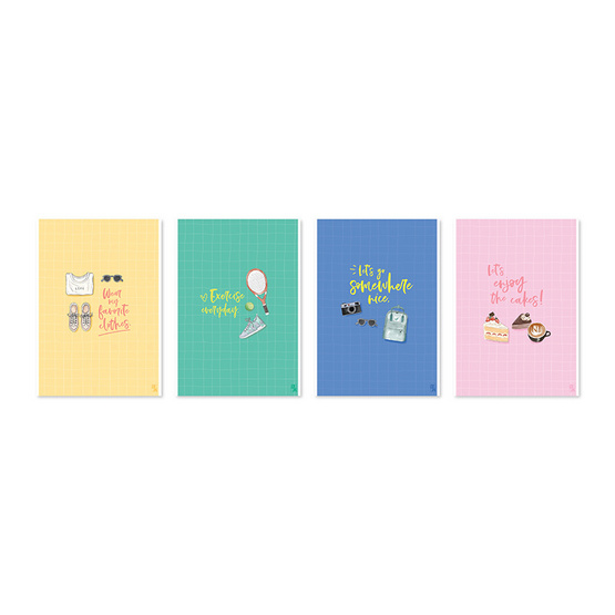 สมุดรายงานA4 80แกรม 25แผ่น Double A คละลาย สมุดรายงานA4 80แกรม 25แผ่น Double A คละลาย