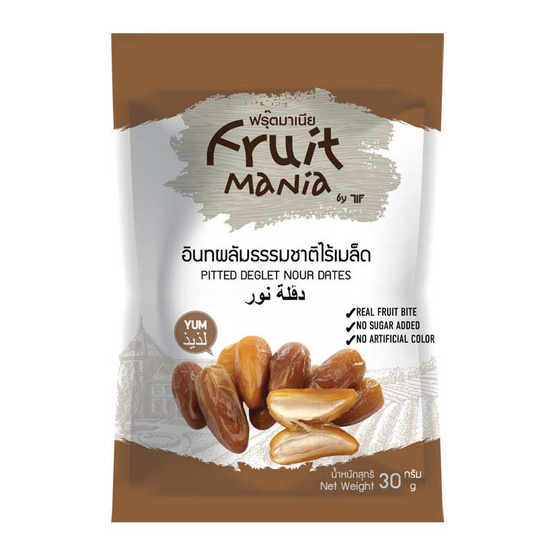 ฟรุ๊ตมาเนีย อินทผลัมไร้เมล็ด 30 กรัม (แพ็ก 6 ห่อ) ฟรุ๊ตมาเนีย อินทผลัมไร้เมล็ด 30 กรัม (แพ็ก 6 ห่อ)