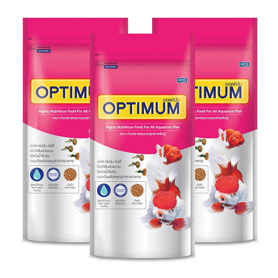 C.P.OPTIMUM อาหารปลา (1แพ็ก3ชิ้น) C.P.OPTIMUM อาหารปลา (1แพ็ก3ชิ้น)