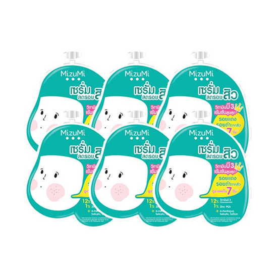 มิซึมิ เซรั่มทรีแอคเน่คอนเซนเทรท (แพ็ก 6 ชิ้น) มิซึมิ เซรั่มทรีแอคเน่คอนเซนเทรท (แพ็ก 6 ชิ้น)
