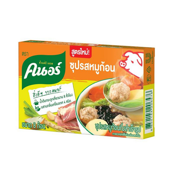 คนอร์ซุปก้อนรสหมู 80 กรัม แพ็ก 6 ชิ้น คนอร์ซุปก้อนรสหมู 80 กรัม แพ็ก 6 ชิ้น