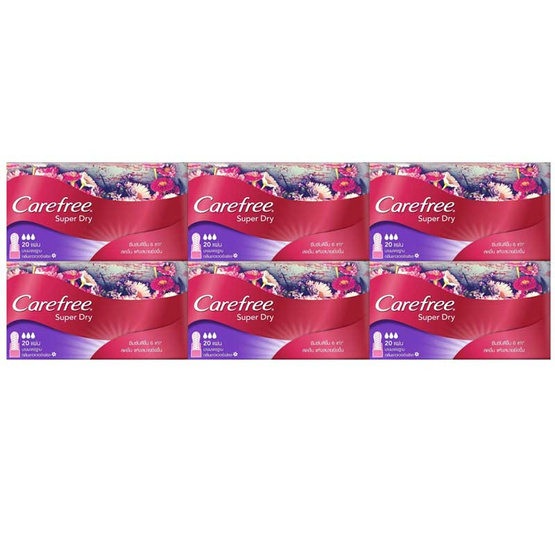 แคร์ฟรี มีน้ำหอม (แพ็ก 6 ห่อ ห่อละ 20 แผ่น) แคร์ฟรี มีน้ำหอม (แพ็ก 6 ห่อ ห่อละ 20 แผ่น)