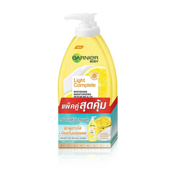 การ์นิเย่ บอดี้โลชั่นไลท์คอมพลีทไวท์เทนนิ่ง 400 มล. แพ็กคู่ การ์นิเย่ บอดี้โลชั่นไลท์คอมพลีทไวท์เทนนิ่ง 400 มล. แพ็กคู่