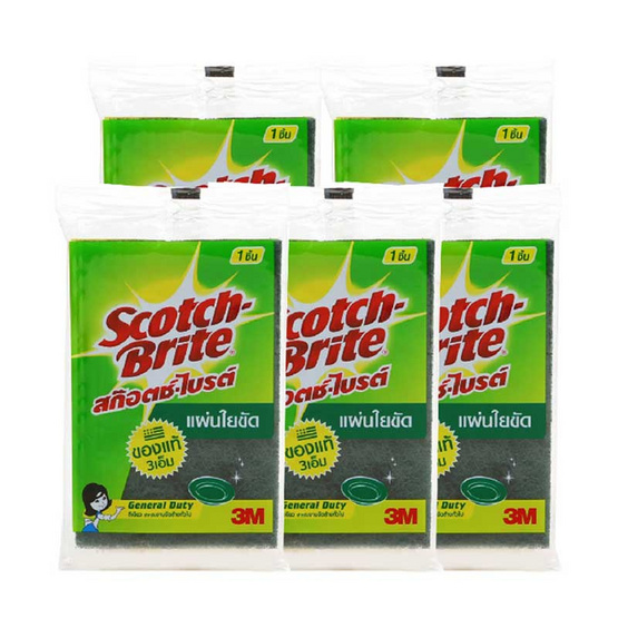 3M แผ่นใยขัด (แพ็ก 5 ชิ้น) 3M แผ่นใยขัด (แพ็ก 5 ชิ้น)