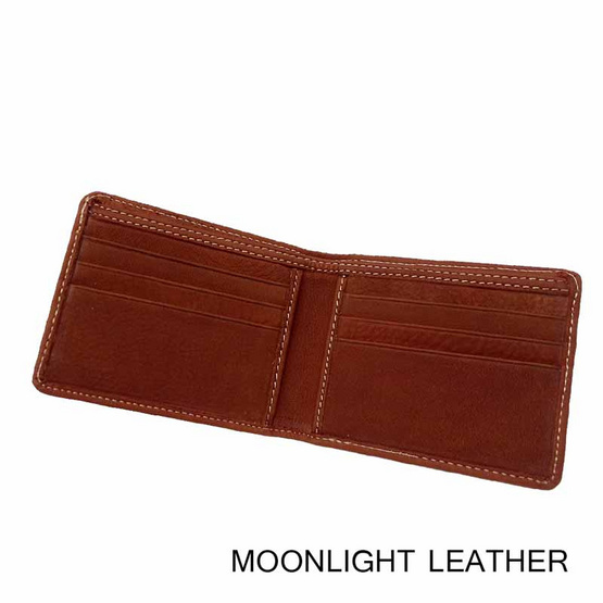 MOONLIGHT กระเป๋าสตางค์หนังแท้ 100% สีน้ำตาลอ่อน ทำจากหนังวัว MOONLIGHT กระเป๋าสตางค์หนังแท้ 100% สีน้ำตาลอ่อน ทำจากหนังวัว