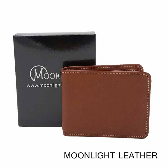 MOONLIGHT กระเป๋าสตางค์หนังแท้ 100% สีน้ำตาลอ่อน ทำจากหนังวัว MOONLIGHT กระเป๋าสตางค์หนังแท้ 100% สีน้ำตาลอ่อน ทำจากหนังวัว